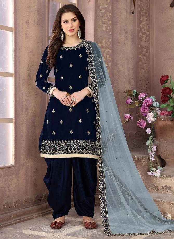 Twisha Heavy Velvet With Embroidery Cording Real Mirror and Fancy Diamond Work Salwar Kameez Collection
